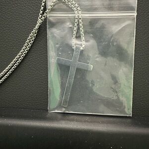 Silver Cross Pendant Necklace